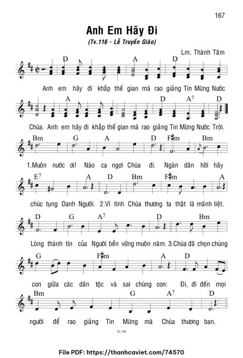 Anh em hãy đi - Lm. Thành Tâm - trang 1