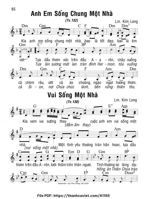 Anh em sống chung một nhà - Lm. Kim Long - trang 1