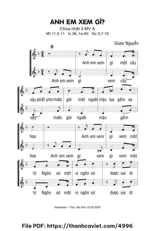 Anh em xem gì? - Giuse Nguyễn - trang 1