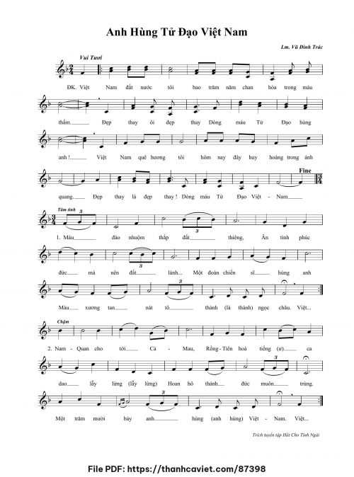 Anh hùng Tử Đạo Việt Nam - Lm. Vũ Đình Trác - trang 1