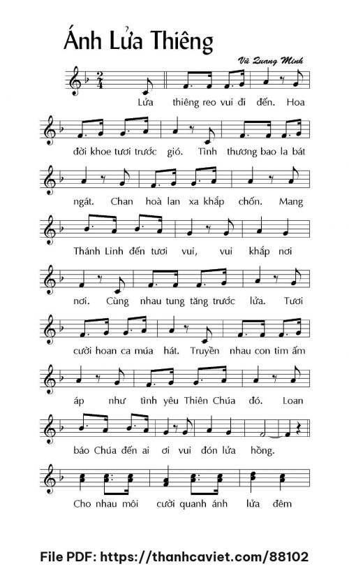 Ánh Lửa Thiêng - Vũ Quang Minh - trang 1