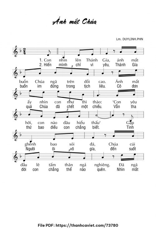 Ánh mắt Chúa - Lm. DUYLINH.PHN - trang 1