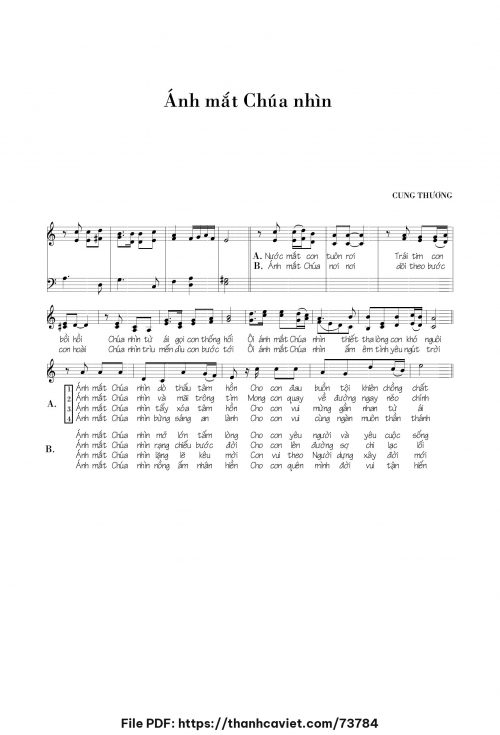Ánh mắt Chúa nhìn - Cung Thương - trang 1