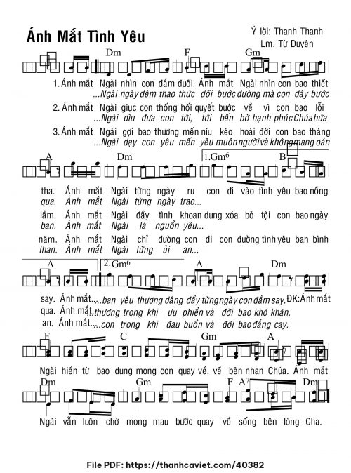 Ánh mắt tình yêu - Lm. Từ Duyên - trang 1
