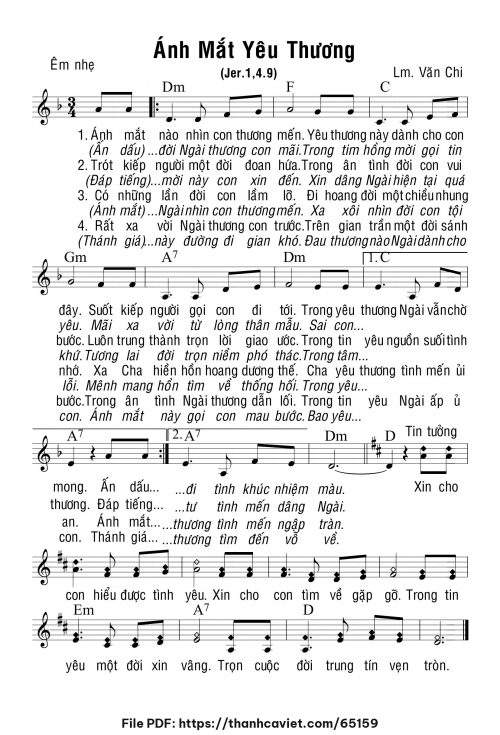 Ánh mắt yêu thương - Lm. Văn Chi - trang 1
