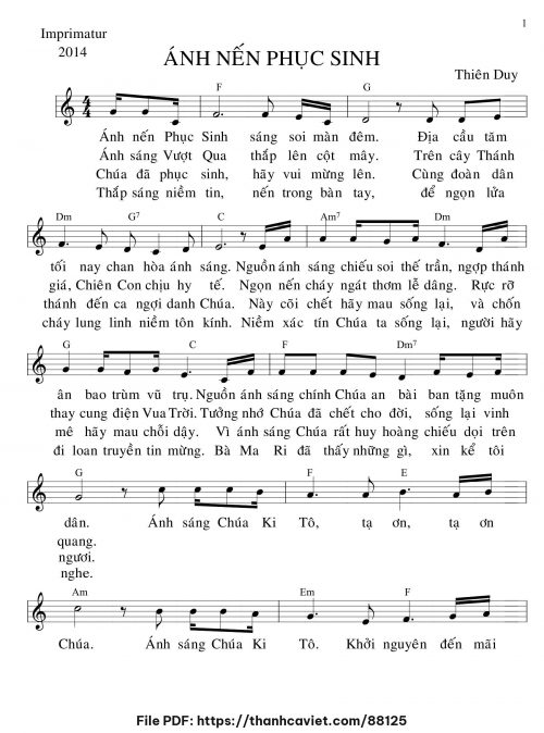 Ánh nến Phục sinh - Thiên Duy - trang 1