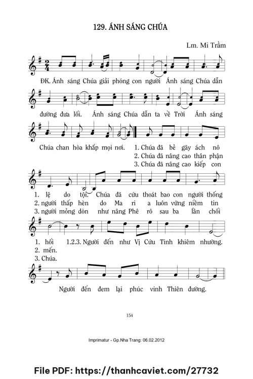 Ánh sáng Chúa - Lm. Mi Trầm - trang 1