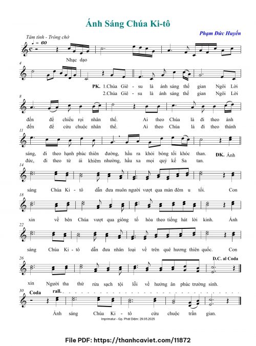 Ánh sáng Chúa Kitô - Phạm Đức Huyến - trang 1