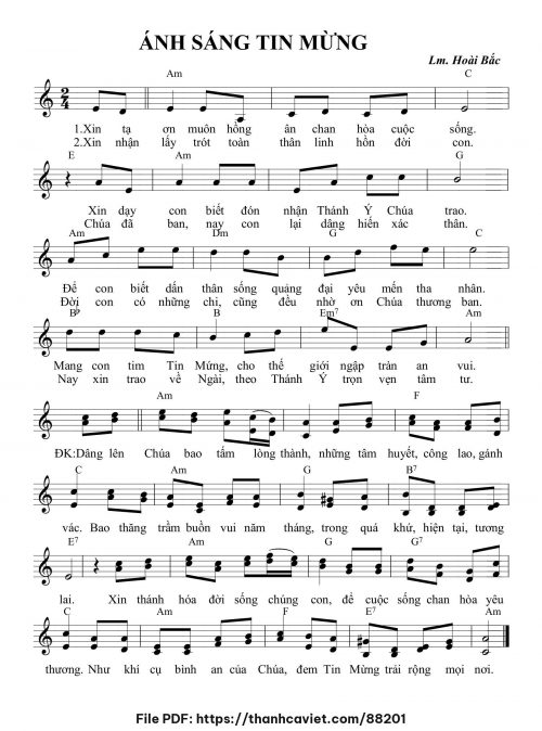 Ánh sáng Tin Mừng - Lm. Hoài Bắc, OP - trang 1
