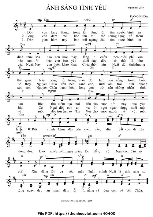 Ánh sáng tình yêu - Đăng Khoa - trang 1