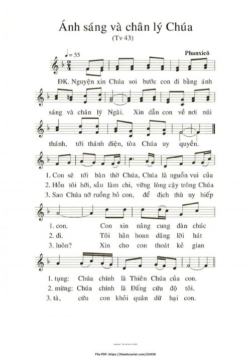 Ánh sáng và chân lý Chúa - Phanxicô - trang 1