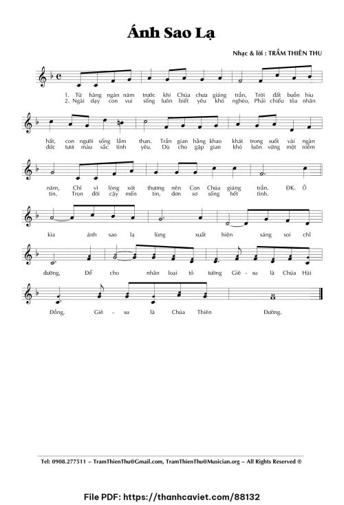 Ánh sao lạ - Trầm Thiên Thu - trang 1