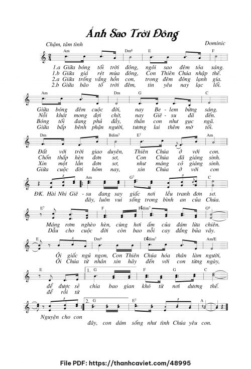 Ánh sao trời đông - Lm. Dominic - trang 1