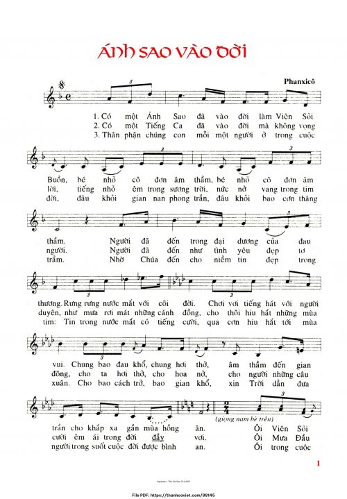 Ánh sao vào đời - Phanxicô - trang 1