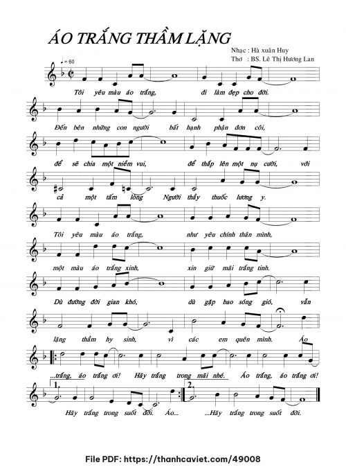 Áo trắng thầm lặng - Hà Xuân Huy - trang 1