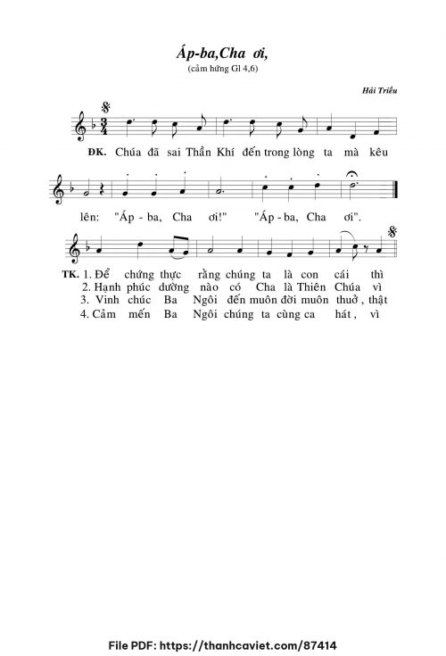 Ap-ba Cha ơi - Hải Triều - trang 1