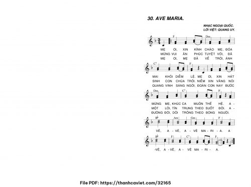 Ave Maria - Lm. Quang Uy - trang 1