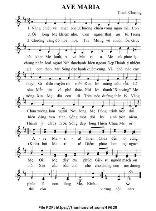 Ave Maria - Thanh Chương - trang 1