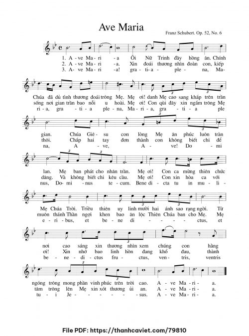 Ave Maria - Franz Schubert - trang 1