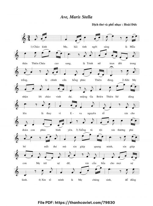 Ave Maris Stella - Lm. Hoài Đức - trang 1