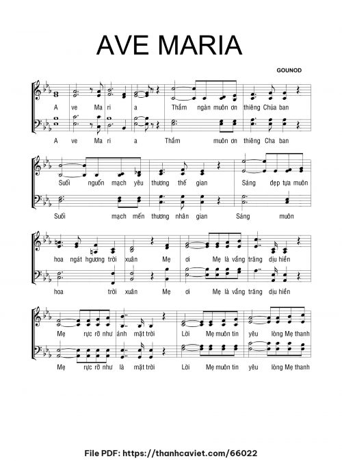 Avemaria - J.F.Wade - C.F.Gounod - trang 1