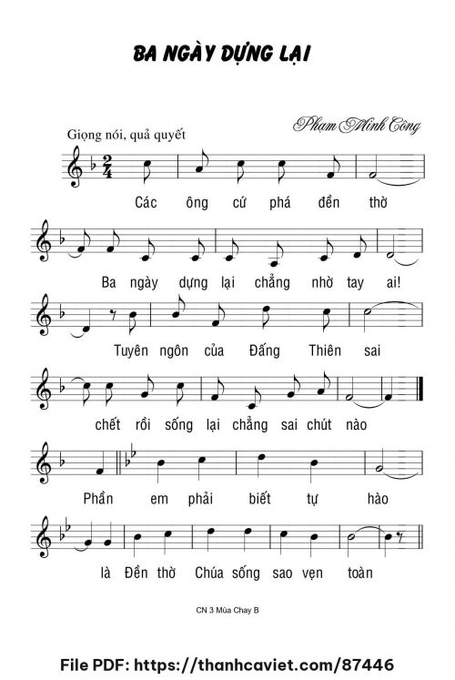 Ba ngày dựng lại - Lm. Phạm Minh Công - trang 1