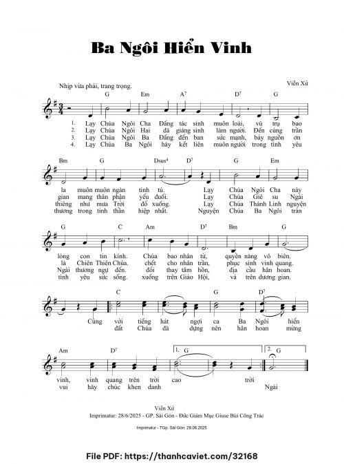 Ba Ngôi hiển vinh - Viễn Xứ - trang 1