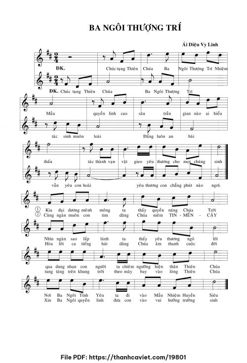 Ba Ngôi thượng trí - Sr. Ái Diệu Vy Linh - trang 1