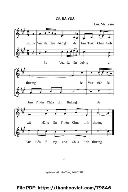 Ba Vua - Lm. Mi Trầm - trang 1