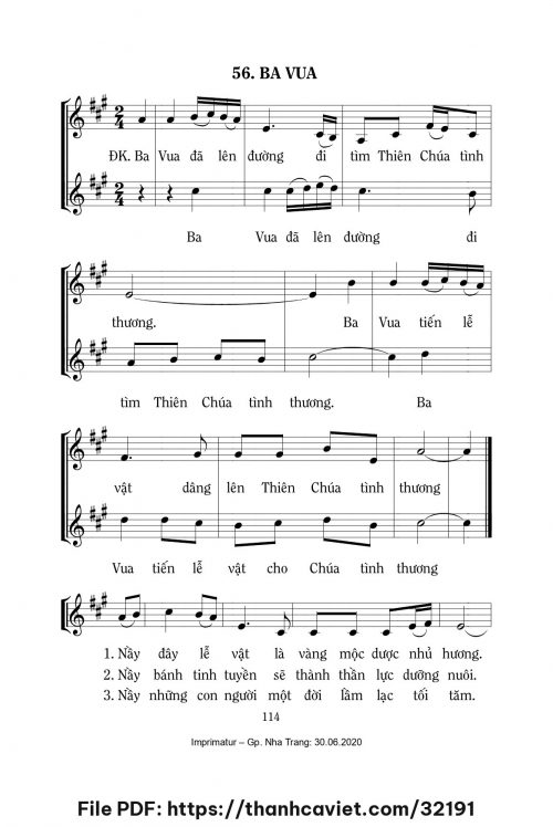 Ba Vua [Lễ Hiển Linh ABC] – - Lm. Mi Trầm - trang 1