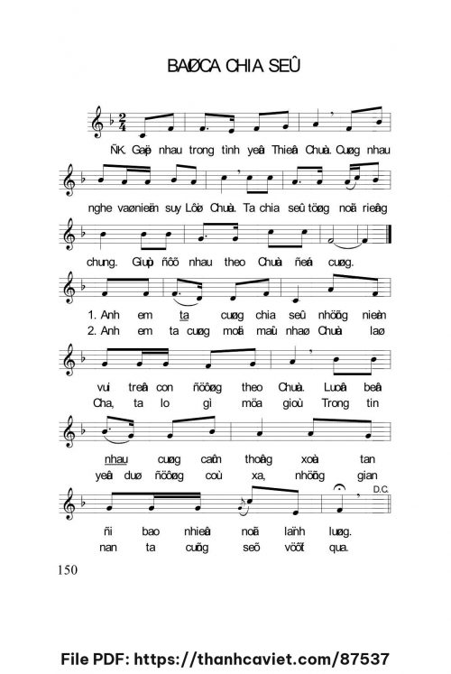 Bài ca chia sẻ - Lm. Nguyễn Duy - trang 1