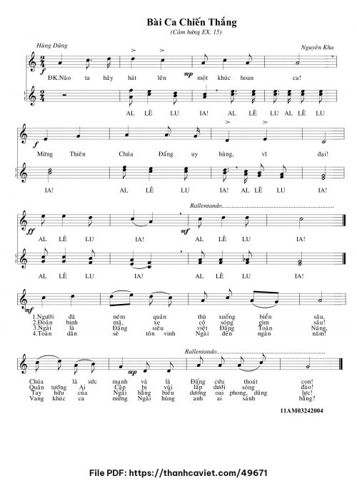 Bài ca chiến thắng - Nguyên Kha - trang 1