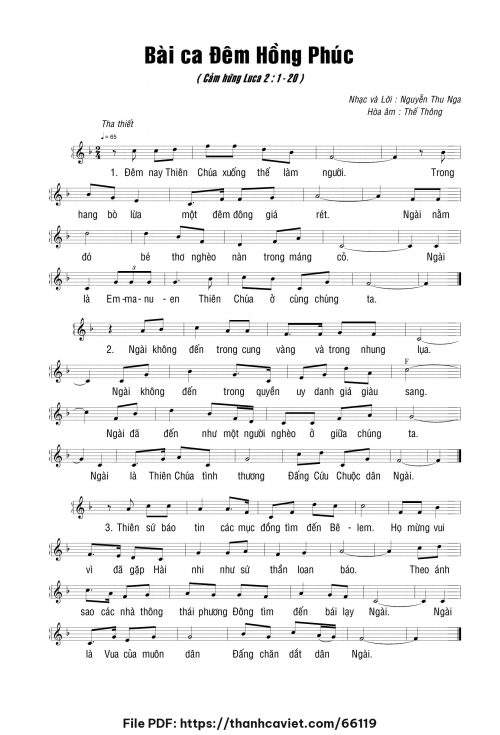 Bài ca đêm hồng phúc - Nguyễn Thu Nga - trang 1