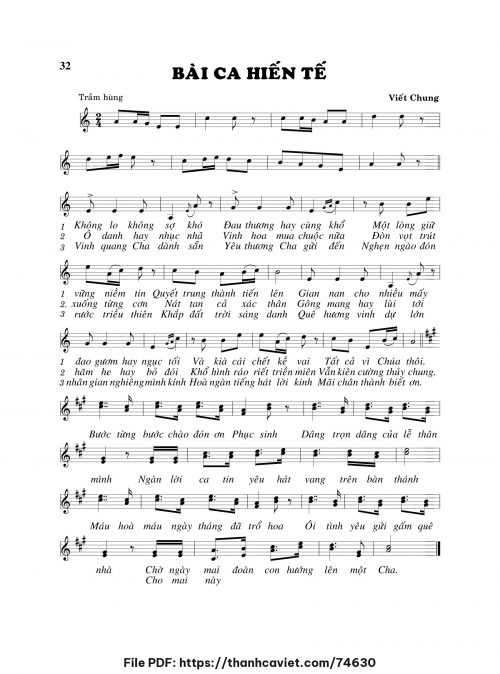 Bài ca hiến tế - Viết Chung - trang 1