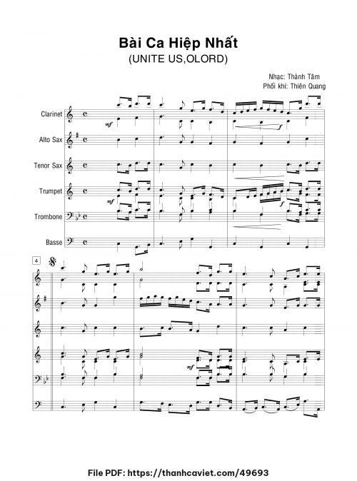 Bài ca hiệp nhất - Thiên Quang - trang 1