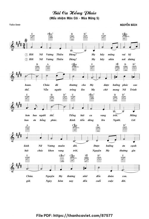 Bài ca hồng phúc - Nguyễn Bách - trang 1