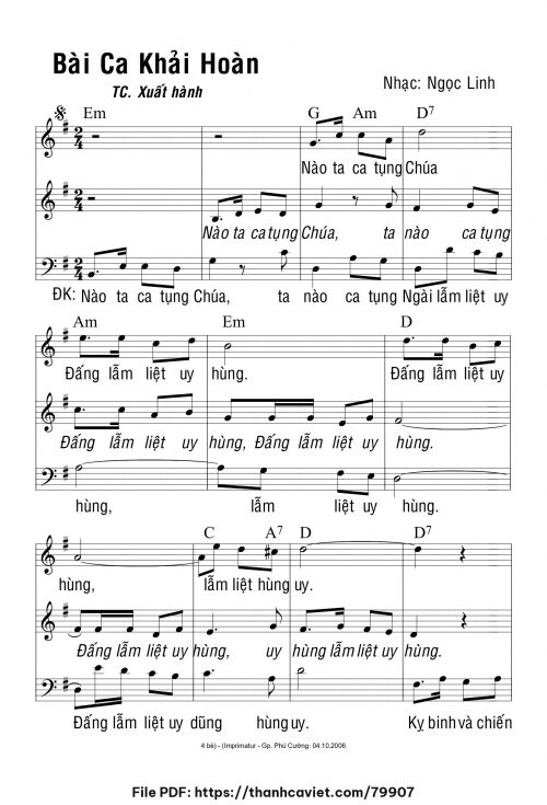 Bài ca khải hoàn - Ngọc Linh - trang 1