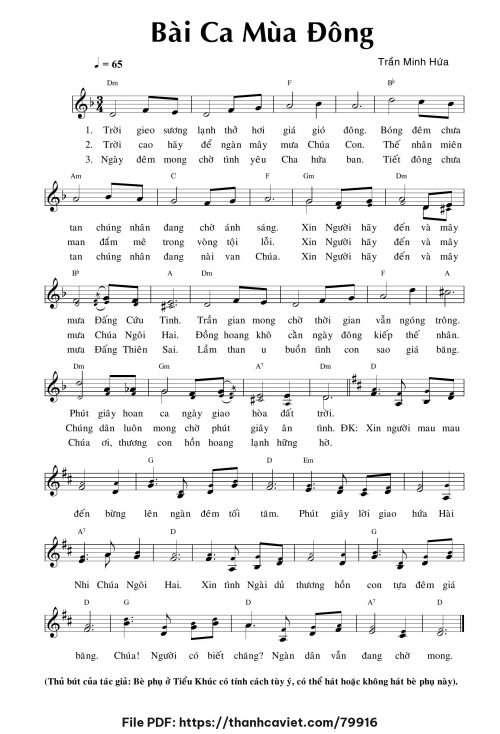 Bài ca mùa đông - Trần Minh Hứa - trang 1