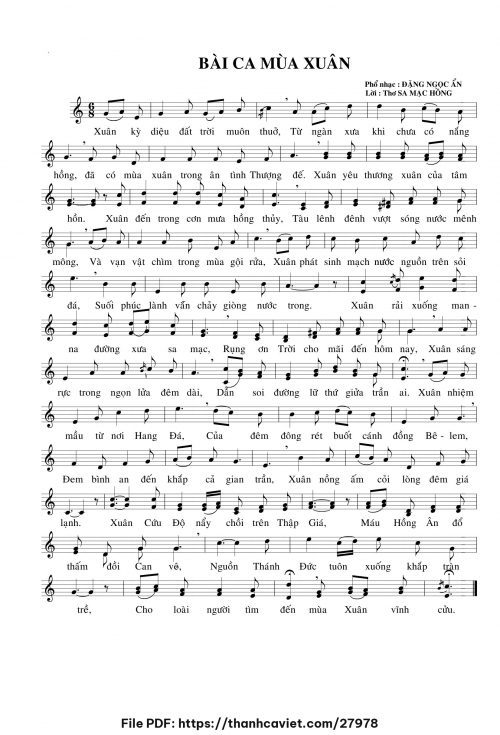 Bài ca mùa xuân - Đặng Ngọc Ẩn - trang 1