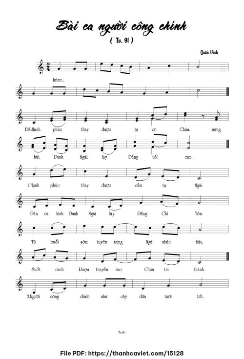 Bài ca người công chính - Quốc Vinh - trang 1