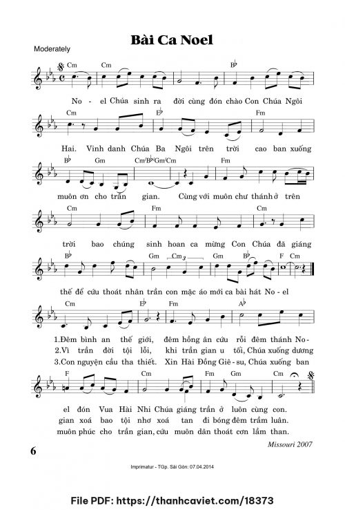 Bài ca Noel - Trần Quang Hiển - trang 1