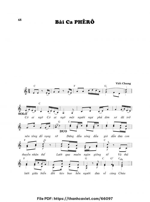 Bài ca Phêrô - Viết Chung - trang 1