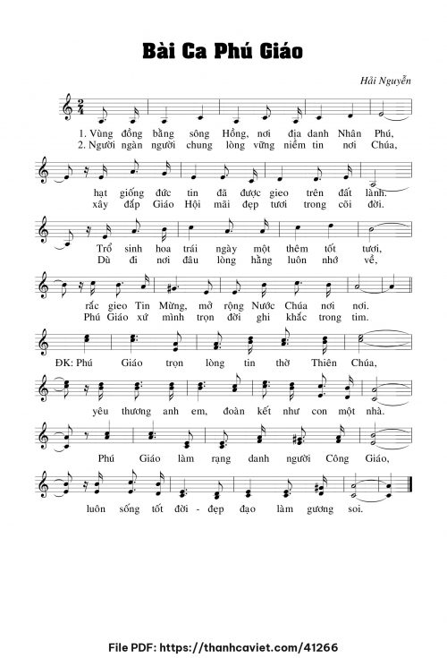 Bài ca Phú Giáo - Hải Nguyễn - trang 1