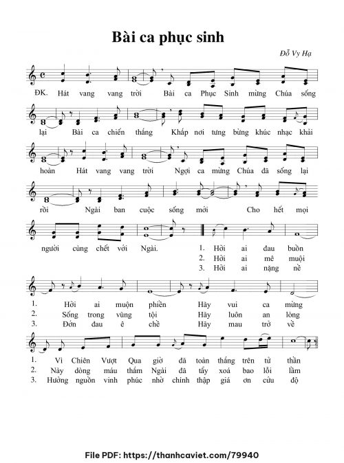 Bài ca Phục Sinh - Đỗ Vy Hạ - trang 1