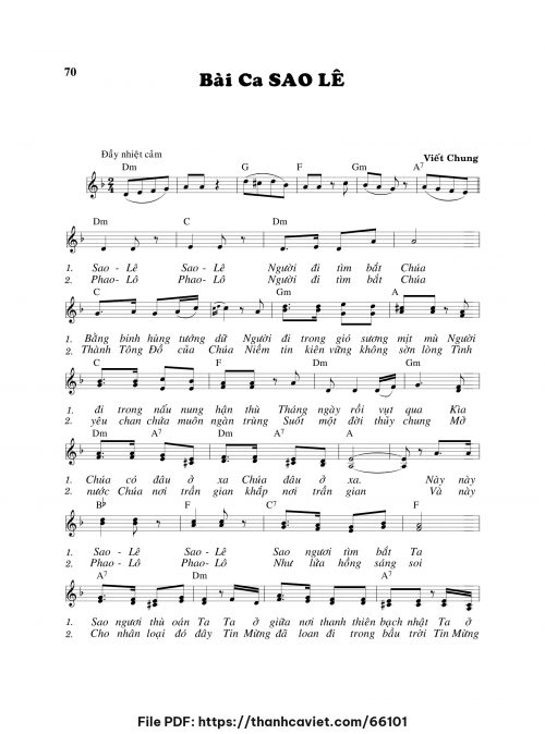 Bài ca Saolê - Viết Chung - trang 1