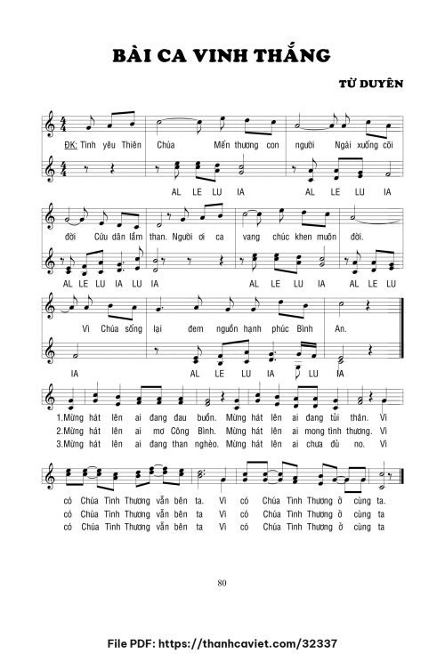 Bài ca vinh thắng - Lm. Từ Duyên - trang 1
