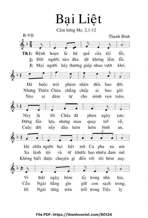 Bại liệt - Lm. Thanh Bình - trang 1