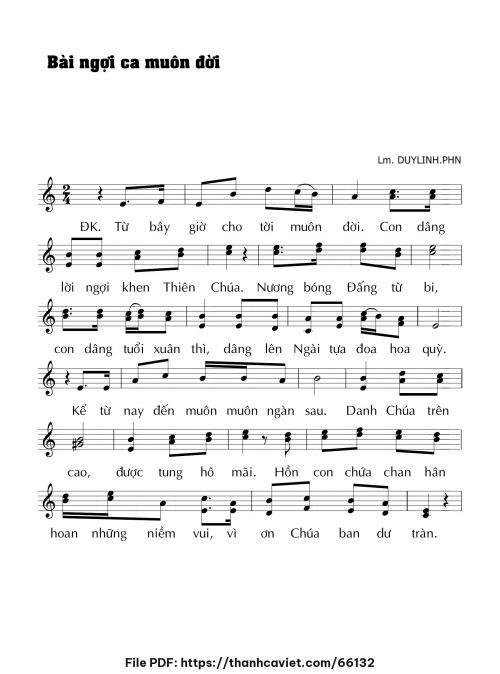 Bài ngợi ca muôn đời - Lm. DUYLINH.PHN - trang 1