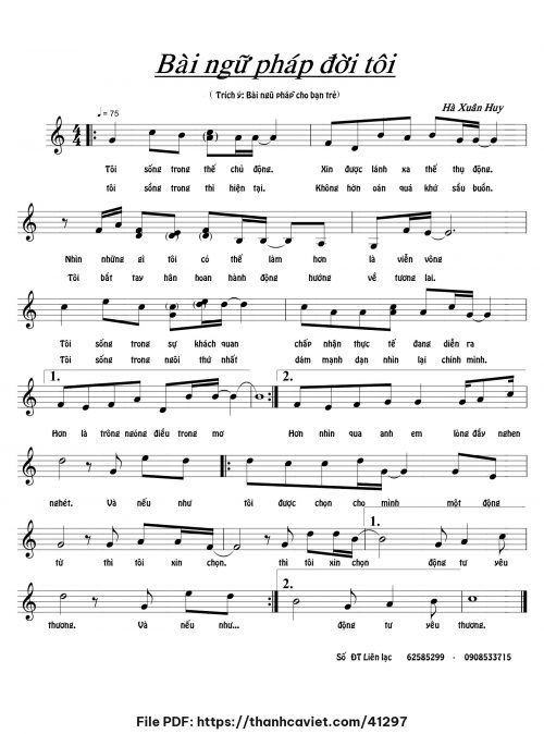 Bài ngữ pháp đời tôi - Hà Xuân Huy - trang 1