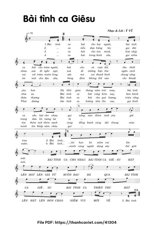 Bài tình ca Giêsu - Ý Vũ - trang 1